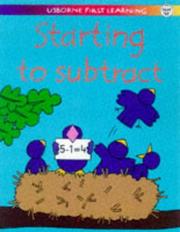 Cover of: Starting to Subtract (Usborne First Learning)
