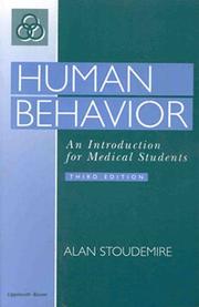 Cover of: Human behavior: an introduction for medical students