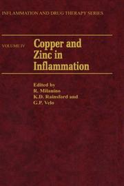 Copper and Zinc in Inflammation by K. D. Rainsford, Roberto Milanino, G. P. Velo