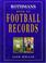 Cover of: Rothmans Bk Of Football Records