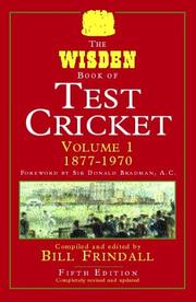 Cover of: The Wisden Book of Test Cricket by Bill Frindall
