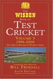 Cover of: The Wisden Book of Test Cricket by Bill Frindall