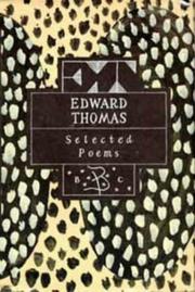 Cover of: Edward Thomas: Selected Poems (Bloomsbury Poetry Classics)