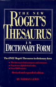 Cover of: The New roget's thesaurus in dictionary form
