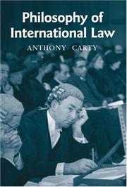 Cover of: Philosophy of International Law by Anthony Carty