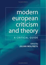 Cover of: Modern European Criticism and Theory by Julian Wolfreys