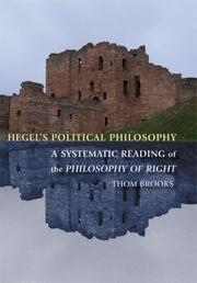 Cover of: Hegel's Political Philosophy: A Systematic Reading of the Philosophy of Right