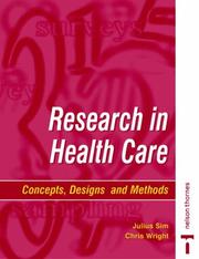Cover of: Research in Health Care by Julius Sim, Chris Wright
