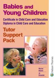 Babies and Young Children - Cce Dce Tutor Support Pack cover