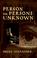 Cover of: Person or Persons Unknown (Sir John Fielding #4)