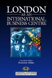 Cover of: London As an International Business Centre