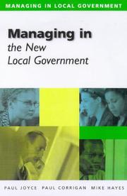 Cover of: Managing in the New Local Government (Managing in Local Government)