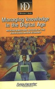 Cover of: Mng Knowledge in the Digital A