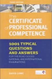 Cover of: The Certificate of Professional Competence