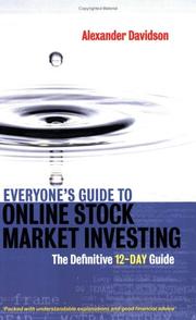 Cover of: Everyone's Guide to Online Stock Market Investing by Alexander Davidson