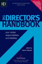 Cover of: The Director's Handbook (Institute of Directors)