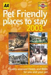 Cover of: Pet Friendly Places to Stay (AA Lifestyle Guides)