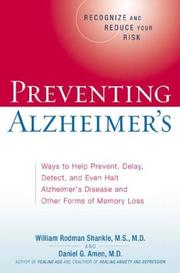 Cover of: Preventing Alzheimer's by William Rodman Shankle