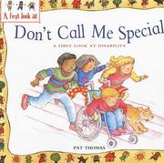 Cover of: Don't Call Me Special
