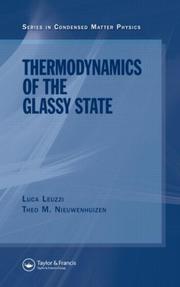Cover of: Thermodynamics of the Glassy State (Series in Condensed Matter Physics)
