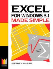 Cover of: Excel for Windows 3.1 Made Simple by Morris, Stephen Morris