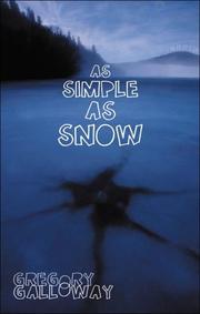 Front cover of As simple as snow by Gregory Galloway