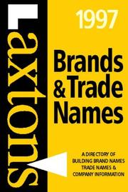 Cover of: Laxton's Brands and Trades Names