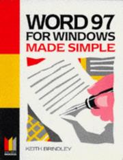 Cover of: Word 97 for Windows Made Simple by Keith Brindley