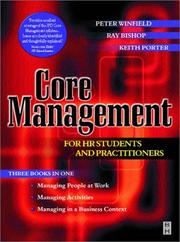 Cover of: Core Management for Hr Personnel by Peter W. Winfield