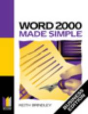 Cover of: Word 2000 Made Simple (Made Simple Computer) by Keith Brindley