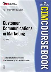 Cover of: Customer Communications in Marketing (CIM Coursebook)