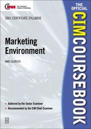 Cover of: CIM Coursebook 01/02 Marketing Environment (CIM Coursebook) by Mike Oldroyd