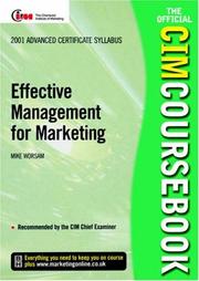 Cover of: CIM Coursebook 01/02 Effective Management for Marketing (CIM Coursebook)