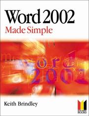 Cover of: Word 2002 Made Simple by Keith Brindley