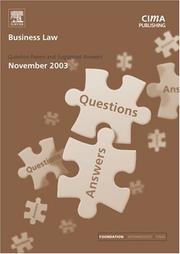 Cover of: Business Law November 2003 Exam Q&As, First Edition (CIMA November 2003 Q&As)