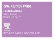 Cover of: CIMA Revision Cards: Financial Analysis (CIMA Revision Cards)