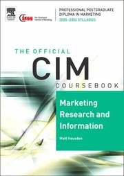 Cover of: CIM Coursebook 05/06 Marketing Research and Information (CIM Coursebook) (CIM Coursebook)