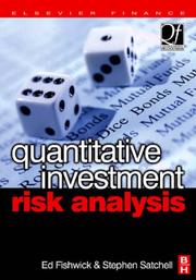 Cover of: Quantitative Investment Risk Analysis (Quantitative Finance) | Ed Fishwick