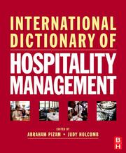 Cover of: International Dictionary of Hospitality Management by 