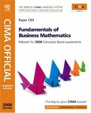 Cover of: CIMA Learning System Fundamentals of Business Maths, Second Edition (Cima Learning System) (CIMA Certificate Level 2008)