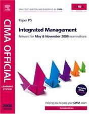 Cover of: CIMA Official Learning System Integrated Management, Fourth Edition (CIMA  Managerial Level 2008) (CIMA  Managerial Level 2008)