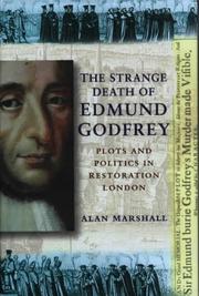 Cover of: The Strange Death of Edmund Godfrey by Alan Marshall