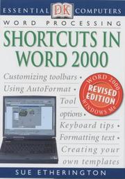 Cover of: Shortcuts in Word 2000 (Essential Computers) by Sue Etherington