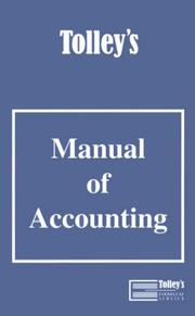 Cover of: Tolley's Manual of Accounting