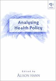 Cover of: Analysing Health Policy