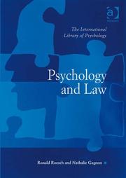 Cover of: Psychology and Law: Criminal and Civil Perspectives (The International Library of Psychology)