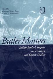 Cover of: Butler Matters: Judith Butler's Impact on Feminist and Queer Studies