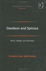 Davidson and Spinoza (Ashgate New Critical Thinking in Philosophy) by Floris Van Der Burg