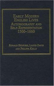 Cover of: Early Modern English Lives by Ronald Bedford, Lloyd Davis, Philippa Kelly