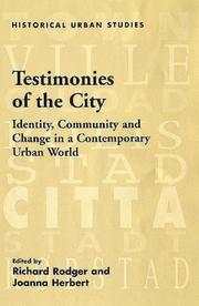 Cover of: Testimonies of the City (Historical Urban Studies)